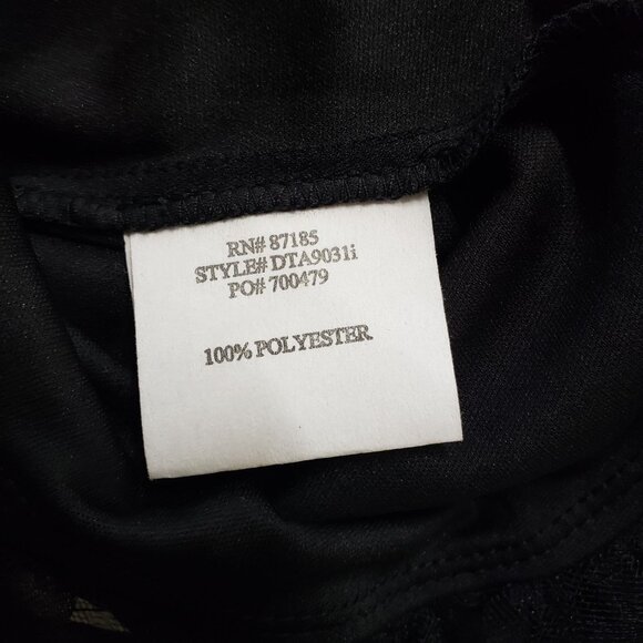 Black Strapless Sequin Rosette Mini Party Dress Size 8 Prom Cocktail Goth Glam - Picture 11 of 11